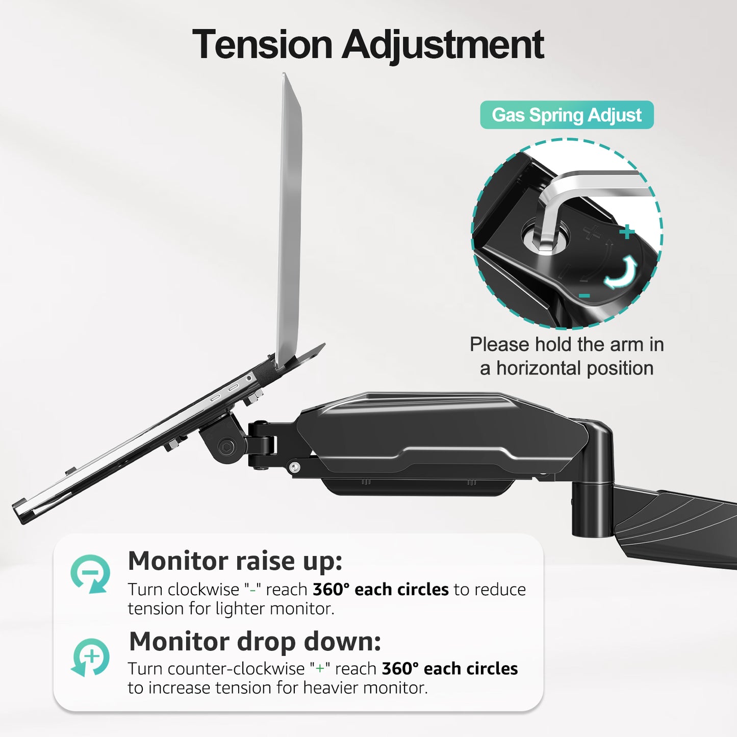 MOUNT PRO Long Laptop Wall Mount, 28" Extended Wall Mount Laptop Holder, 2-in-1 Monitor Wall Mount with Vented Tray for 11-17" Notebook/21-32" Screen, Full Motion Laptop Arm Holds 4.4-19.8 lbs