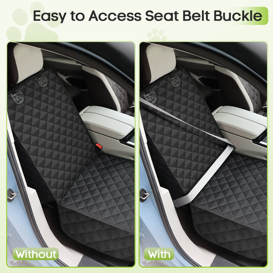 Waterproof Dog Seat Cover 2-Pack for Front Seats – Nonslip Scratchproof Captain Chair Covers with Side Flaps, Universal Fit for Cars, Trucks, SUVs, Jeep