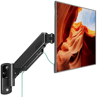 MOUNT PRO Monitor Wall Mount, 14.7" Short Monitor Arm for Max 32" Screen, Full Motion Height Adjustable Single Computer Wall Mount Holds Up to 19.8lbs, VESA 75x75/100x100, Black.