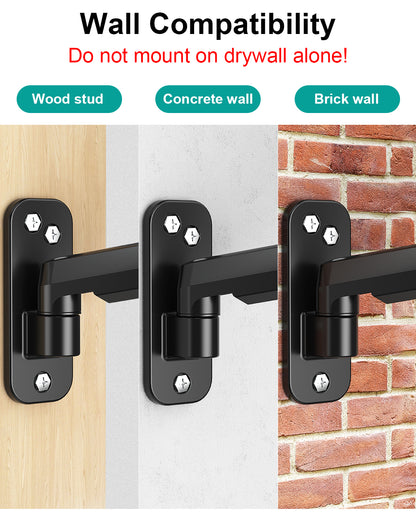 LIFTGO Wall Mount Monitor Arm for Max 32 Inch Computer Screens, Height Adjustable Single Monitor Wall Mount Holds Up to 19.8lbs, Full Motion Wall Bracket, VESA Mount 75x75, 100x100, Black