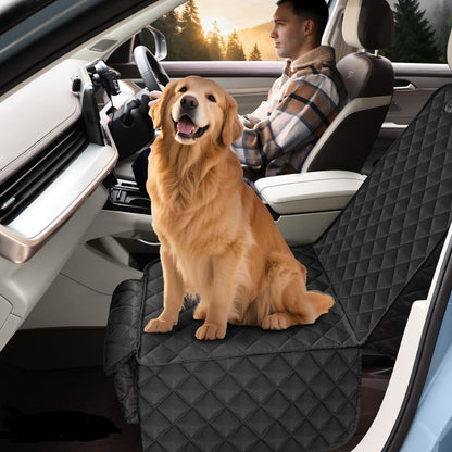 Waterproof Dog Seat Cover 2-Pack for Front Seats – Nonslip Scratchproof Captain Chair Covers with Side Flaps, Universal Fit for Cars, Trucks, SUVs, Jeep