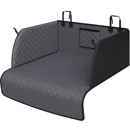 PETICON SUV Cargo Liner for Dogs, Waterproof Trunk Cover with Cushioned Sides to Protect Pet, Full Coverage Non-Slip Seat Cover for SUVs with Bumper Flap Protector