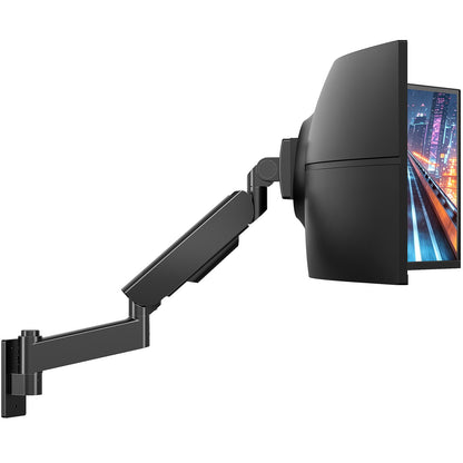 MOUNT PRO Wall Mount Monitor Arm for 22-57 Inch Ultrawide Screen, Black, Premium Heavy Duty Gaming Monitor Arm for Max 66 lbs, Easy Adjustment Fully Adjustable Wall Bracket 75x75/100x100 VESA Mount
