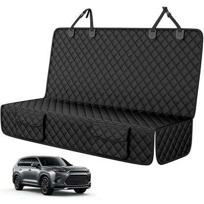 PETICON Back Seat Cover for Dogs and Kids - Waterproof Non-Slip Car Seat Protector for Large SUVs & Trucks, Durable & Scratch-Resistant Pet Backseat Bench Cover, Easy to Clean