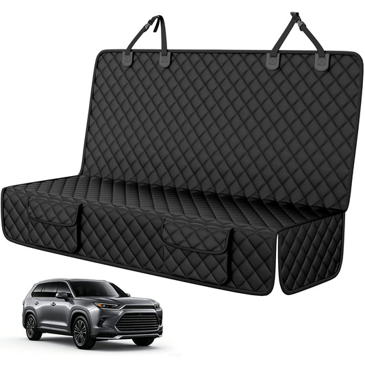 PETICON Back Seat Cover for Dogs and Kids - Waterproof Non-Slip Car Seat Protector for Large SUVs & Trucks, Durable & Scratch-Resistant Pet Backseat Bench Cover, Easy to Clean