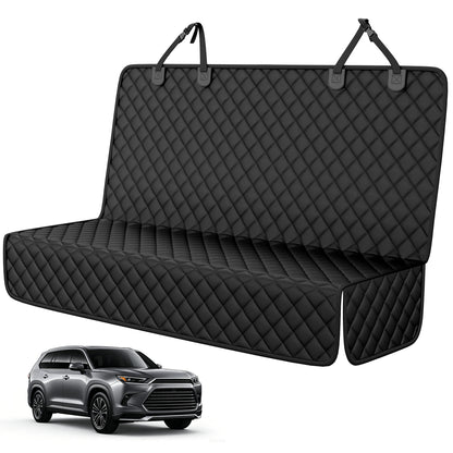 PETICON Dog Car Seat Cover for SUV, Waterproof Back Seat Cover for Toyota Tacoma/Jeep Grand Cherokee/Ford Explorer/Ranger/Chevrolet Colorado, Scratch-Proof Nonslip Durable Rear Seat Cover for Dogs