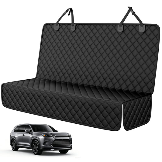 PETICON Dog Car Seat Cover for SUV, Waterproof Back Seat Cover for Toyota Tacoma/Jeep Grand Cherokee/Ford Explorer/Ranger/Chevrolet Colorado, Scratch-Proof Nonslip Durable Rear Seat Cover for Dogs