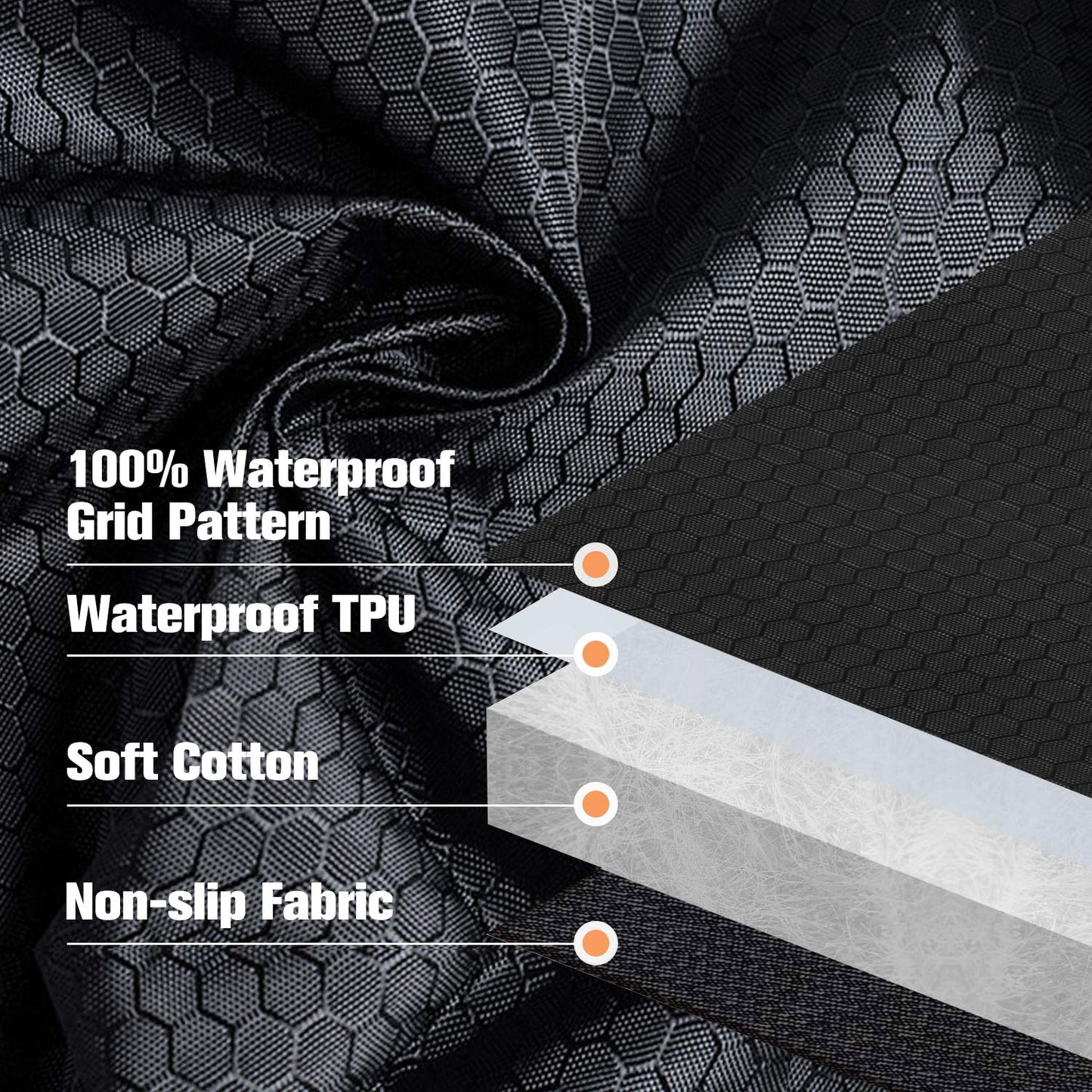 LIFTGO Dog Seat Cover for Cars - Waterproof & Scratchproof Dog Hammock Pet Car Seat Protector with Mesh Window, Universal Fit for Back Seat of Cars, SUV, Truck and Jeep