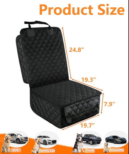 Waterproof Dog Seat Cover 2-Pack for Front Seats – Nonslip Scratchproof Captain Chair Covers with Side Flaps, Universal Fit for Cars, Trucks, SUVs, Jeep