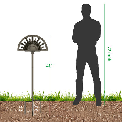 GOFORWILD Garden Hose Holder, Holds 125-Feet of 5/8-Inch Hose, Made of Gauge Steel, Freestanding Detachable Hose Storage Reels Hanger Rack for Outside Yard Lawn Farm, Rustproof