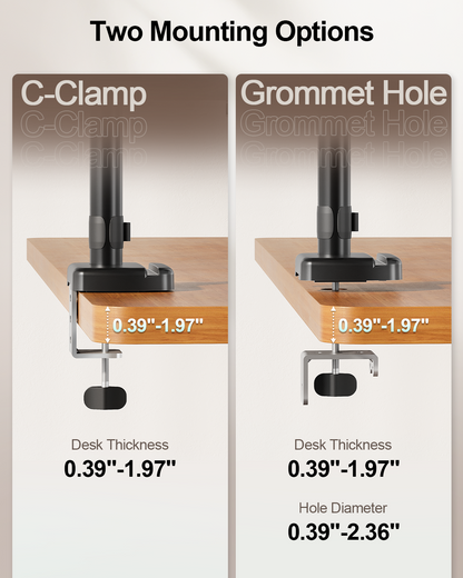 MOUNT PRO Dual Monitor and Laptop Mount for Max 27" Monitors & 17" Laptop 3-in-1 Adjustable Laptop and Monitor Desk Mount Holds up to 19.8lbs, VESA 75x75mm/100x100mm, Egonomic Setup for Home Office