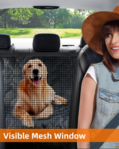 LIFTGO Dog Seat Cover for Cars - Waterproof & Scratchproof Dog Hammock Pet Car Seat Protector with Mesh Window, Universal Fit for Back Seat of Cars, SUV, Truck and Jeep