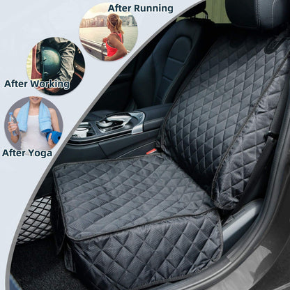 Waterproof Dog Seat Cover 2-Pack for Front Seats – Nonslip Scratchproof Captain Chair Covers with Side Flaps, Universal Fit for Cars, Trucks, SUVs, Jeep