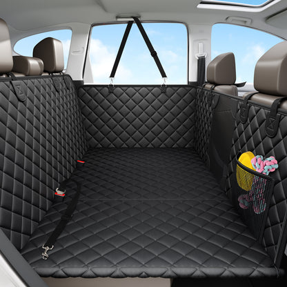 PETICON Back Seat Extender for Dogs, 3-in-1 Hard Bottom Dog Car Seat Cover Passenger Mode Dog Car Seat, 40% More Space, 3 Large Panels Support 500lbs, Waterproof Non-Slip Dog Hammock for Cars, SUVs