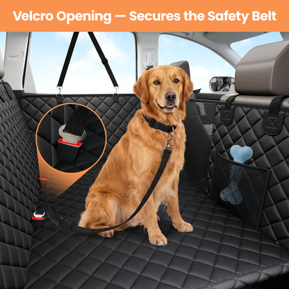 PETICON Back Seat Extender for Dogs, 3-in-1 Hard Bottom Dog Car Seat Cover Passenger Mode Dog Car Seat, 40% More Space, 3 Large Panels Support 500lbs, Waterproof Non-Slip Dog Hammock for Cars, SUVs