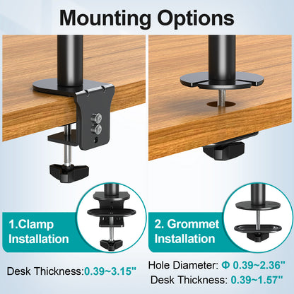 LIFTGO Vertical Dual Monitor Stand for 2 Max 32 inch Stack Screen Monitors, Stacked Monitor Mount with Swivel, Tilt, Height Adjustable, Computer Monitor Arm Holds up to 17.6 lbs Each
